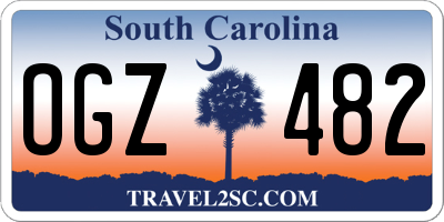 SC license plate OGZ482