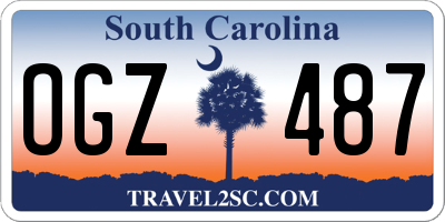 SC license plate OGZ487
