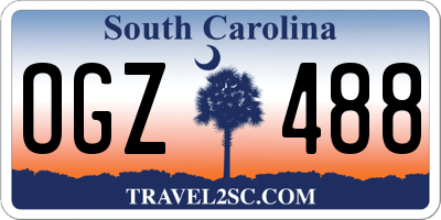 SC license plate OGZ488