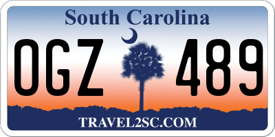 SC license plate OGZ489