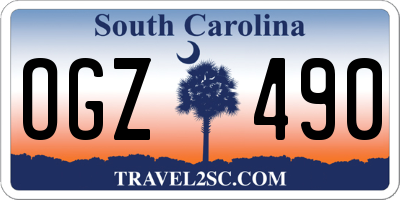 SC license plate OGZ490