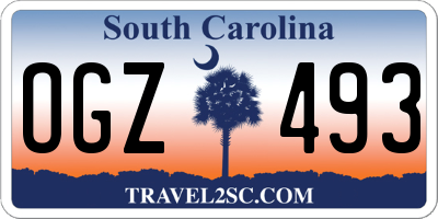 SC license plate OGZ493