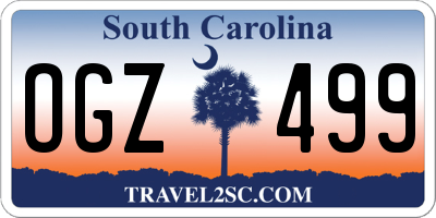 SC license plate OGZ499