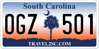 SC license plate OGZ501