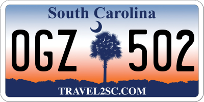 SC license plate OGZ502
