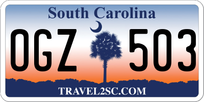 SC license plate OGZ503