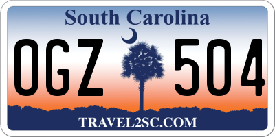 SC license plate OGZ504