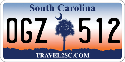 SC license plate OGZ512