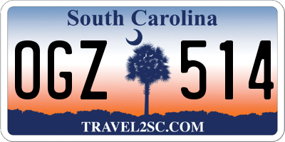 SC license plate OGZ514