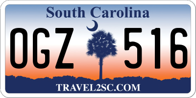 SC license plate OGZ516