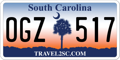 SC license plate OGZ517