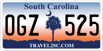 SC license plate OGZ525