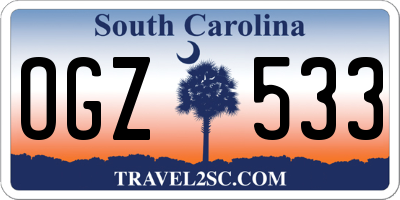 SC license plate OGZ533