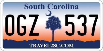 SC license plate OGZ537