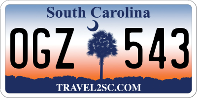 SC license plate OGZ543