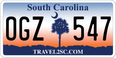 SC license plate OGZ547
