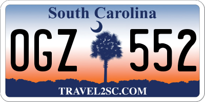 SC license plate OGZ552