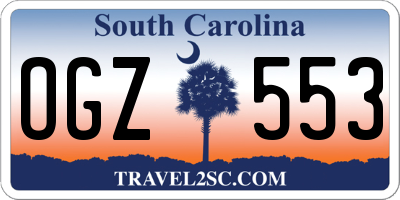SC license plate OGZ553