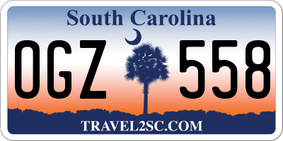 SC license plate OGZ558