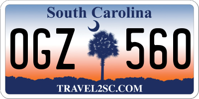 SC license plate OGZ560