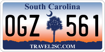 SC license plate OGZ561
