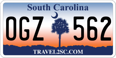SC license plate OGZ562