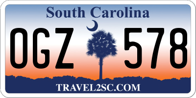 SC license plate OGZ578