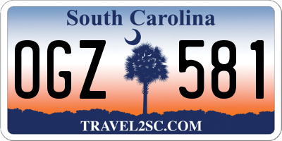 SC license plate OGZ581