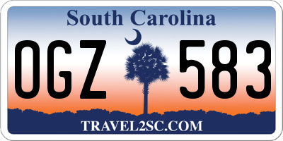 SC license plate OGZ583