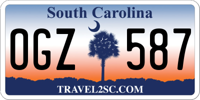 SC license plate OGZ587