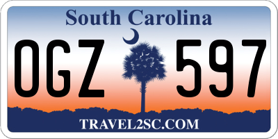 SC license plate OGZ597