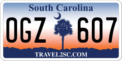 SC license plate OGZ607