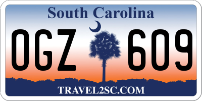 SC license plate OGZ609