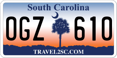 SC license plate OGZ610