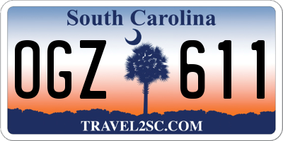 SC license plate OGZ611