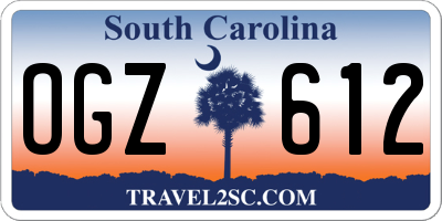 SC license plate OGZ612