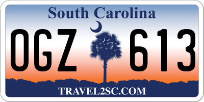 SC license plate OGZ613