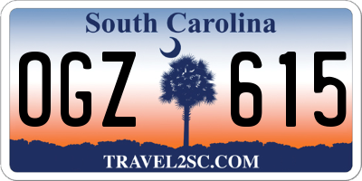SC license plate OGZ615