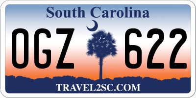 SC license plate OGZ622