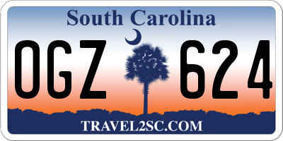 SC license plate OGZ624