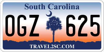 SC license plate OGZ625
