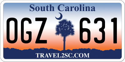 SC license plate OGZ631