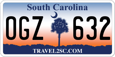 SC license plate OGZ632