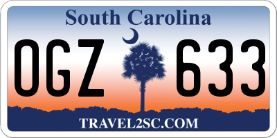 SC license plate OGZ633