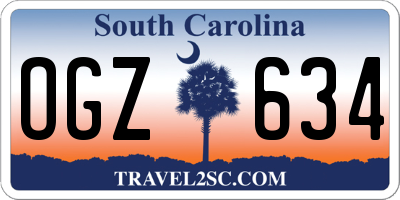 SC license plate OGZ634