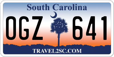SC license plate OGZ641