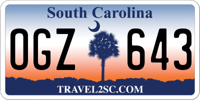 SC license plate OGZ643