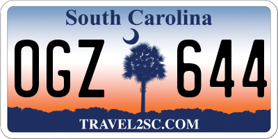 SC license plate OGZ644