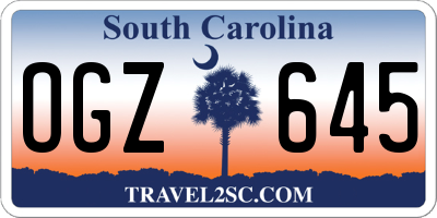 SC license plate OGZ645