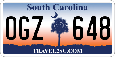 SC license plate OGZ648